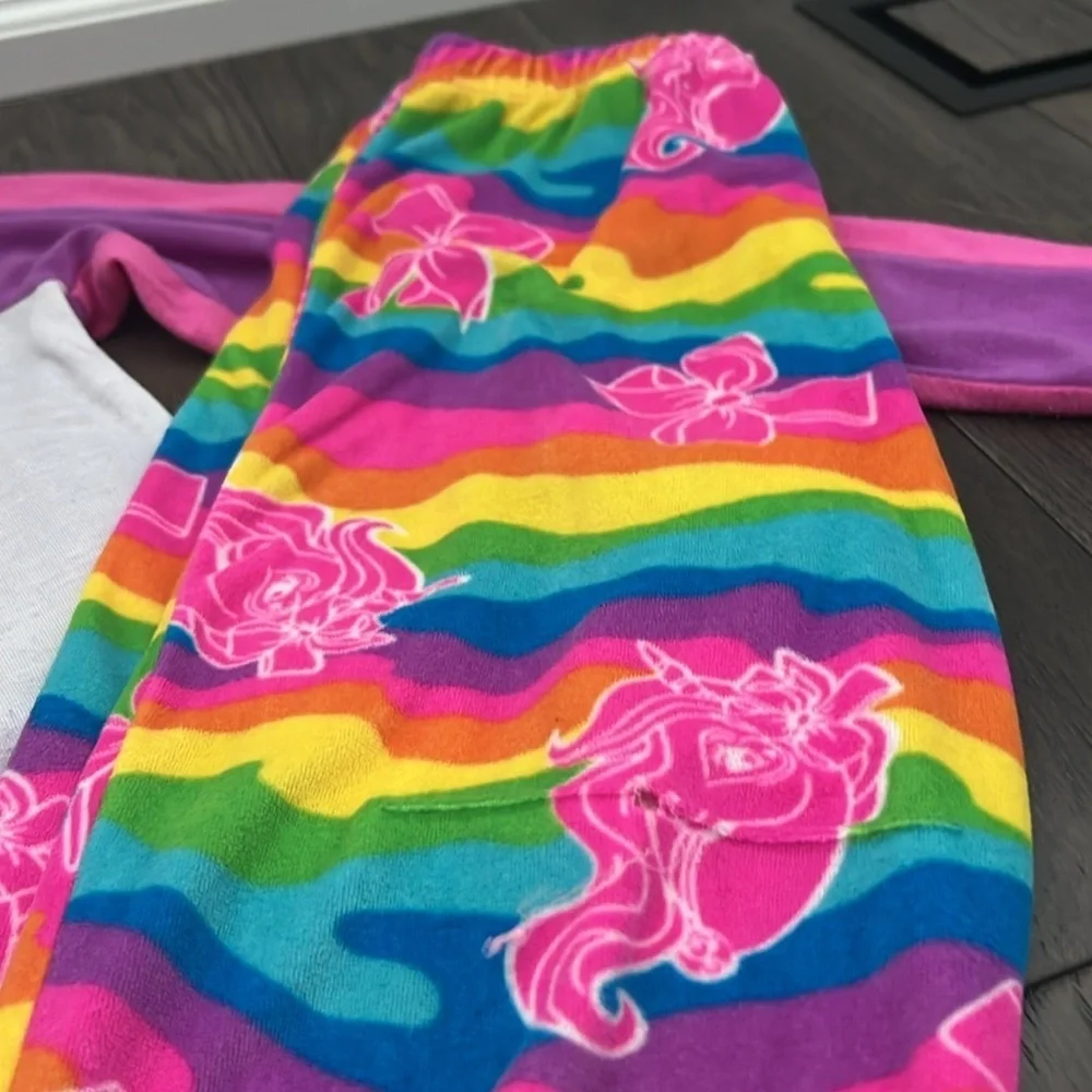 JoJo Siwa unicorn multicolor fleece like pajama set